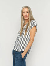 Load image into Gallery viewer, Mos Mosh Kala Striped Tee in Salute Navy

