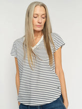 Load image into Gallery viewer, Mos Mosh Kala Striped Tee in Salute Navy
