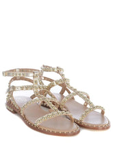 Load image into Gallery viewer, Ash Play Studded Metallic Sandals in Gold
