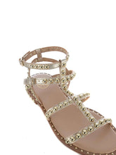 Load image into Gallery viewer, Ash Play Studded Metallic Sandals in Gold
