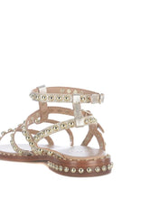 Load image into Gallery viewer, Ash Play Studded Metallic Sandals in Gold
