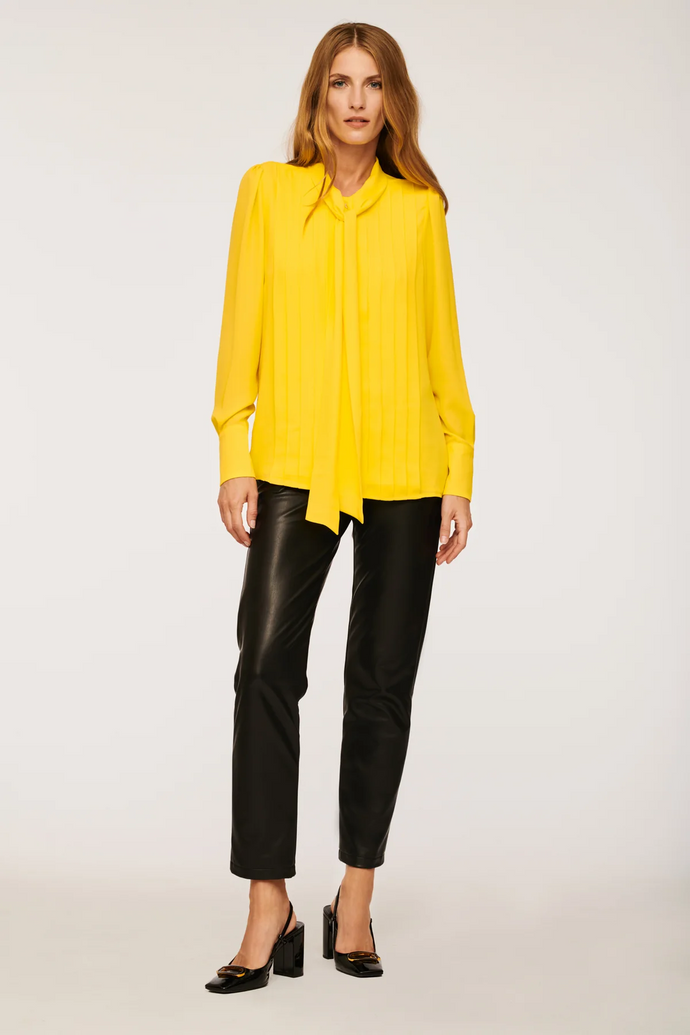 Weill Pleated Lavaliere Blouse
