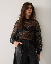 Load image into Gallery viewer, Summum Black Boxy Mesh Top
