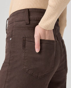 Paige Sasha Ankle Wide-Leg Jeans in Rich Chocolate