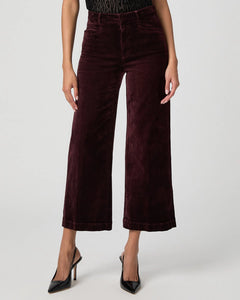 Paige Anessa Trpusers in Aubergine Velvet