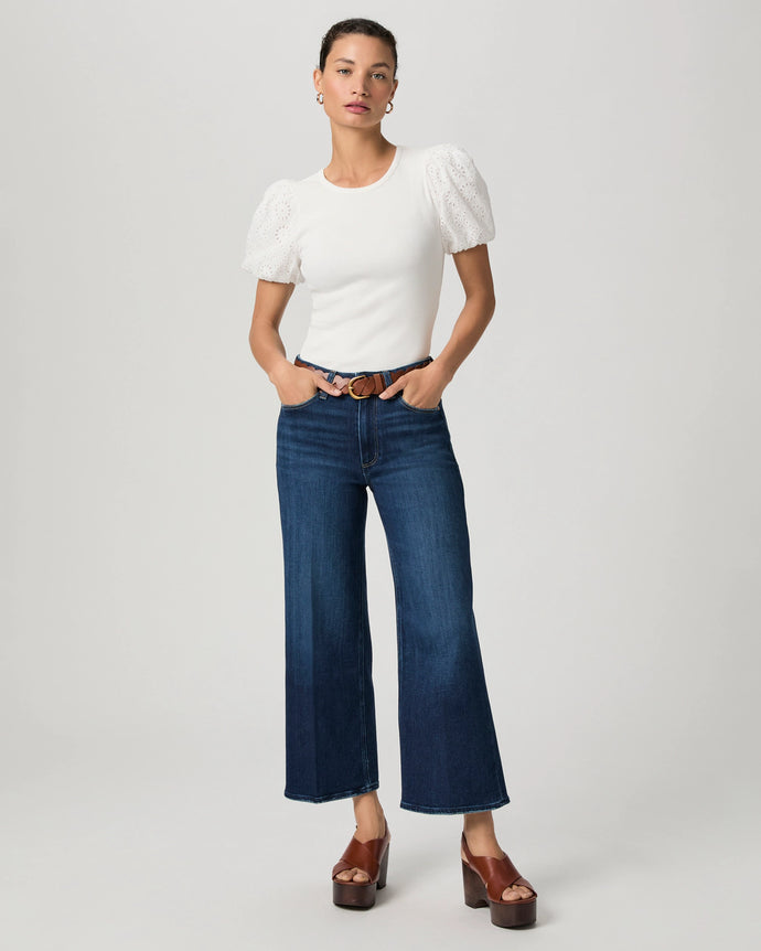 Paige Anessa Wide-Leg Jeans in Overdrive
