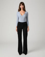 Load image into Gallery viewer, Paige Leenah Wide Leg Jeans in Black Shadow
