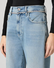 Load image into Gallery viewer, Paige Arellia Ankle Barrel Leg Jeans in Cosmic Embellished
