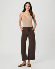 Load image into Gallery viewer, Paige Arellia Ankle Barrel Leg Jean with Tie in Rich Chocolate
