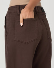 Load image into Gallery viewer, Paige Arellia Ankle Barrel Leg Jean with Tie in Rich Chocolate
