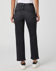 Paige Mason Ankle Straight Jeans in Ink Black