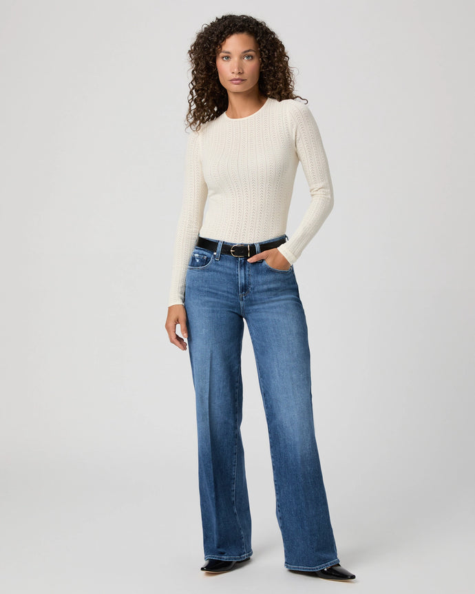 Paige Tatum 32' Wide-Leg Jeans in BookShelf