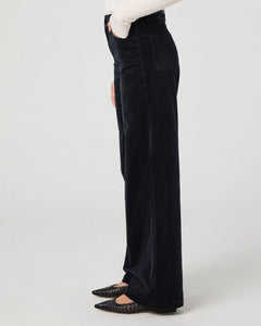 Paige Anessa 31' Wide Leg Pant in Navy Corduroy