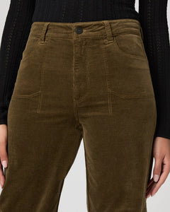Paige Anessa 31' Wide Leg Pant in Dark Olive