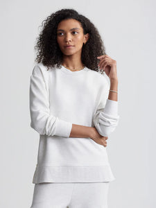 Varley Gabriella Sweat in Ivory Marl