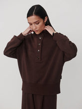 Load image into Gallery viewer, Varley Bronya Button Placket Sweater in Coffee Brean
