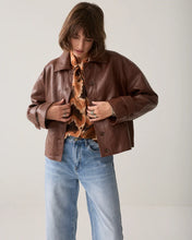 Load image into Gallery viewer, Summum Jacket in Faux Leather in Toffee
