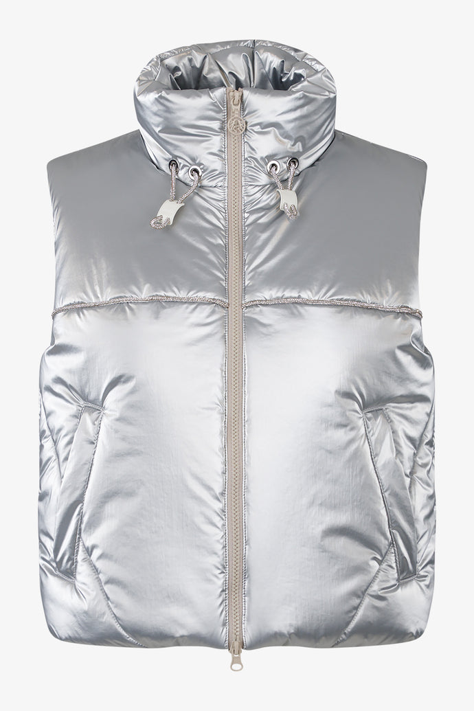 Sportalm Cropped WaistCoat with Rhinestone Band