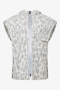 Sportalm Trendy Wool Vest with Leopard Print