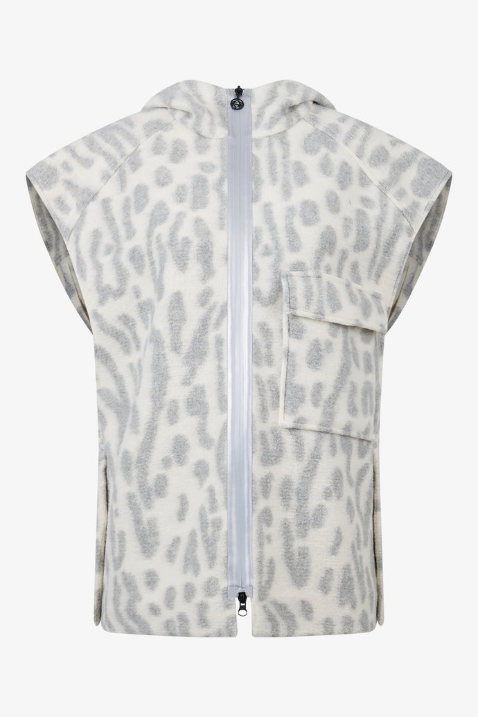 Sportalm Trendy Wool Vest with Leopard Print
