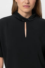 Load image into Gallery viewer, Luisa Cerano Blouse with Balloon Sleeves in Black
