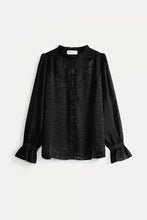 Load image into Gallery viewer, Pom Heart Black Blouse
