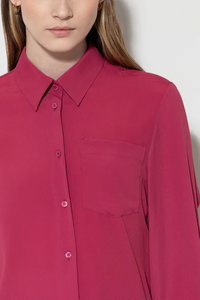 Luisa Cerano Silk Blend Shirt in Berry Pink