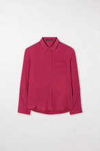 Load image into Gallery viewer, Luisa Cerano Silk Blend Shirt in Berry Pink
