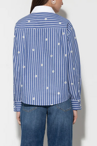 Luisa Cerano Striped Blouse with Sequins