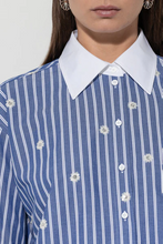 Load image into Gallery viewer, Luisa Cerano Striped Blouse with Sequins
