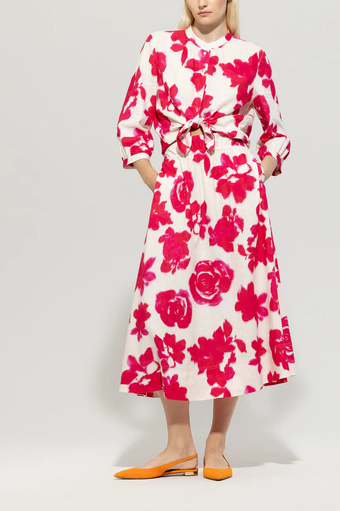 Luisa Cerano Tunic Top with Floral Pink