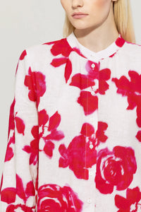 Luisa Cerano Tunic Top with Floral Pink