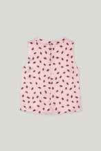 Load image into Gallery viewer, Luisa Cerano Silk Top with Lips Print in Fresh Rose
