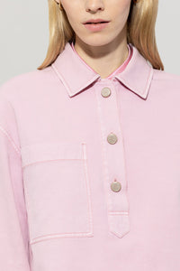 Luisa Cerano Denim Blouse with Linen Blend