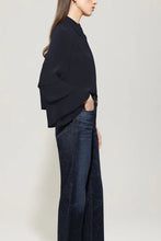 Load image into Gallery viewer, Luisa Cerano Silk Blend Blouse in Dark Blue
