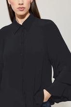 Load image into Gallery viewer, Luisa Cerano Silk Blend Blouse in Dark Blue
