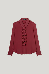 Luisa Cerano Ruffled Blouse in Silk Blend