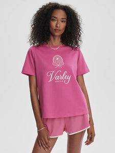 Varley Coventry Branded Tee in Ibis Rose