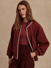 Load image into Gallery viewer, Varley Hansley Fleece Jacket in New Maroon
