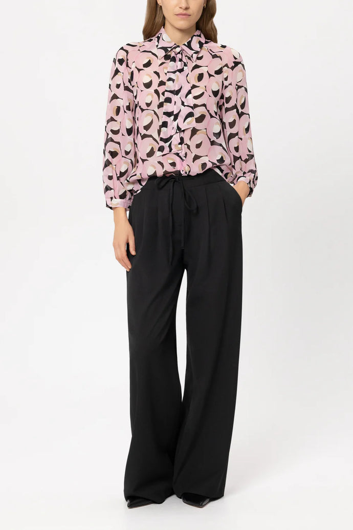 Luisa Cerano Shirt Blouse with a Retro Print