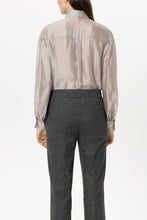 Load image into Gallery viewer, Luisa Cerano Semi-Sheer Shirt with Tie in Pearl
