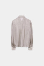 Load image into Gallery viewer, Luisa Cerano Semi-Sheer Shirt with Tie in Pearl
