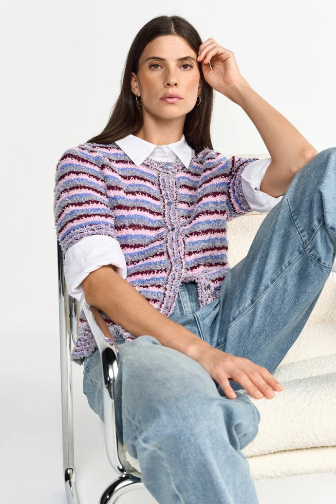 Rich & Royal Button-Detail Cardigan