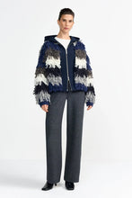 Load image into Gallery viewer, Rich &amp; Royal Shaggy Open Edge Cardigan in Silver Mist

