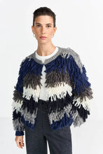 Load image into Gallery viewer, Rich &amp; Royal Shaggy Open Edge Cardigan in Silver Mist
