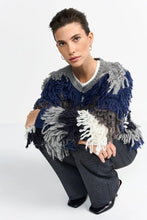 Load image into Gallery viewer, Rich &amp; Royal Shaggy Open Edge Cardigan in Silver Mist
