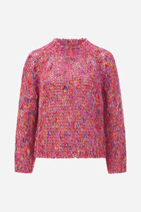 Rich & Royal Mock Neck Jumper in Pink Radiance