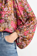 Load image into Gallery viewer, Rich &amp; Royal Printed V-Neck Blouse in Ruby Glow
