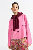 Load image into Gallery viewer, Rich &amp; Royal Boxy Double Face Jacket in Pink Radiance
