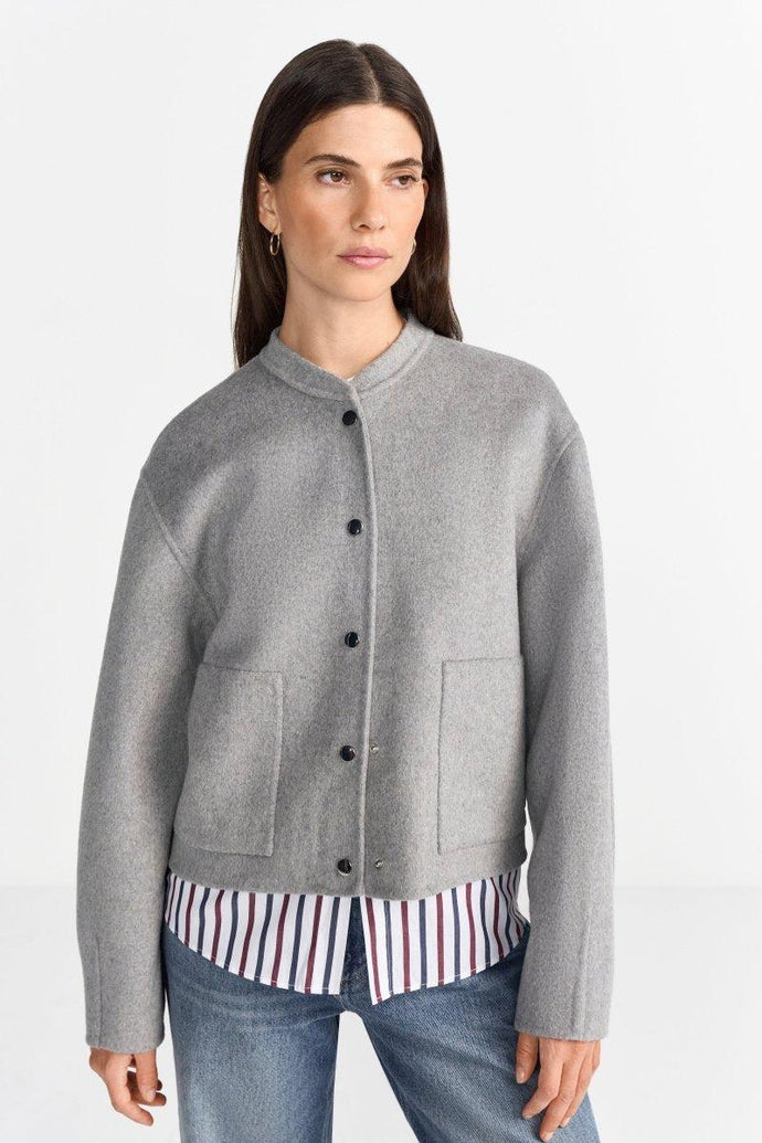 Rich & Royal Bomber Jacket in Silver Mist